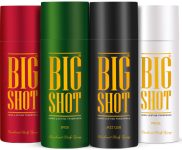 OSCAR Big Shot Deodorant Jazz Club, Privee & Eros (150ml each) Deodorant Spray – For Men(600 ml, Pack of 4)