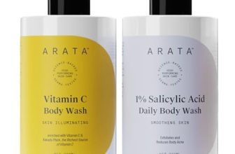 Arata Skin Care Body Wash Combo For Smooth & Glowing Skin | Prevents Bacne | Reduces Dark Spots & Pigmentation | Long-Lasting Fragrance | Paraben-Free & Silicone-Free | 600 ML (Pack of 2)
