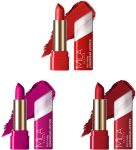 Mila Beauté Matte Longwear Lipstick Combo For Woman|Up To 8 Hrs Stay|Enriched With Vitamin E(Gimme A Hint, Lets Dance, Too Bad I M Bad, 12.6 G)