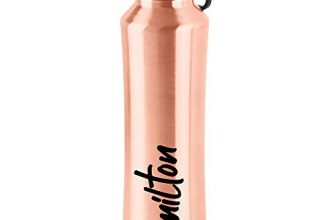 Milton Gulp 1100 Thermosteel 24 Hours Hot Or Cold Water Bottle, 940 Ml, 1 Piece, Rose Gold