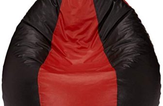 Sattva Classic Xxxl Bean Bag Cover Without Beans – Black Red