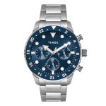 Timex Analog Watch For Man With Teal Round Dial & Silver Stainless Steel Bracelet Band Water Resistant Men’S Wrist Watches – Tweg272Smu08