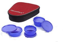 Signoraware Plastic Sleek Lunch With Bag, Violet