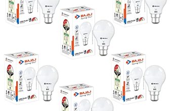 Bajaj Ivora Hb Led Lamp 9W | Cool Day Light-6500K B22 | Ir Free | Uv Free | Environment Friendly | Energy Efficient | 3.5 Kv Surge Protection | Open Circuit Protection (Pack Of 6) | 1 Yr Warranty |