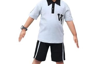 Toonyport Boys Half Sleeve Printed Polo T-Shirt And Shorts (Grey) (2 Years – 3 Years, Grey)