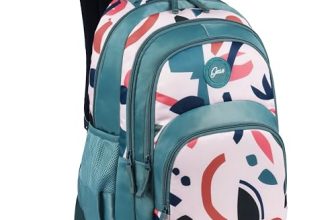 Gear Diva 17″/33L Large Water Resistant School Bag/Casual 4 Compartment Backpack/Daypack/Travel 4 Compartment Backpack/Kids Bag For Girls – Green