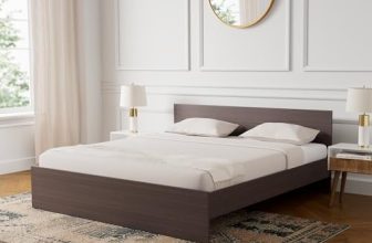 Amazon Brand – Solimo Medusa Engineered Wood King Bed (Wenge Finish)