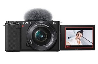 Sony Alpha Zv-E10L 24.2 Mega Pixel Interchangeable-Lens Mirrorless Vlog Camera With 16-50 Mm Lens, Made For Creators | Aps-C Sensor | Advanced Autofocus | Clear Audio & 4K Movie Recording – Black