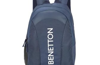 United Colors Of Benetton Skylar Polyester 18L 3 Compartment Laptop Backpack For Unisex – Navy