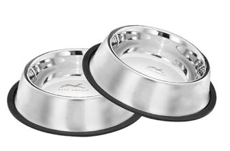 Pets Empire Anti-Skid Dog Food Bowl (2500 Ml – Pack Of 2) | Stainless Steel Dog Food & Water Feeding Bowl | Basic Pets Feeder – Perfect For Dogs, Puppy, Cat & Kittens