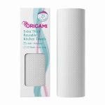 Origami Reusable Kitchen Towel Roll – 25 Sheets, Washable Up To 2,500 Times | Highly Absorbent, Eco‑Friendly & Hygienic Non‑Woven Dish Cloth Alternative For Cleaning Tough Stains