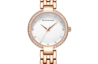 Giordano Analog Watch For Women With Diamond Indices, Stainless Steel Strap And Crystal Embellished Bezel