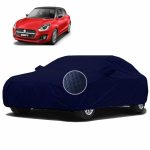 Sulfar 100% Waterproof Car Body Cover Compatible With Mirror For Maruti Suzuki New Swift (Triple Stitched, Full Bottom Elastic, Blue-Tb)