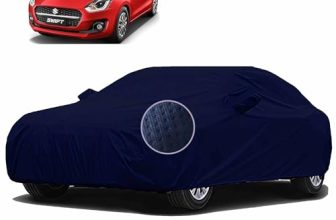 Sulfar 100% Waterproof Car Body Cover Compatible With Mirror For Maruti Suzuki New Swift (Triple Stitched, Full Bottom Elastic, Blue-Tb)