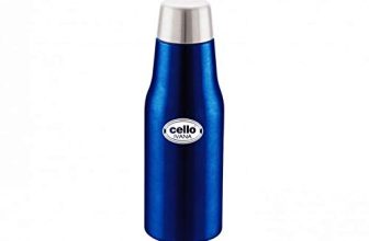 Cello Ivana Stainless Steel Double Walled Water Bottle, Hot And Cold, 900Ml, 1 Unit, Blue