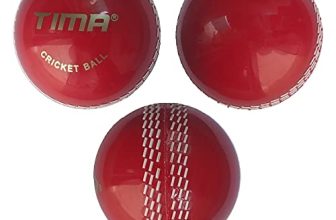Tima Sports Fun Poly Hard Synthetic Red Cricket Ball (Red Pack Of 3)