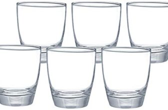 Amazon Brand – Solimo Mea Whisky Glass Set, 380Ml, Set Of 6, Transparent
