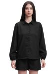 Tokyo Talkies Women Elegant Bishop Sleeve Shirt & Shorts Co-Ord Set | Chic & Effortless | Perfect For Casual & Semi-Formal Looks