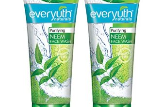 Everyuth Naturals Purifying Neem Face Wash|Antibacterial Neem&Tea Tree Oil|Hydrated,Clear&Healthy Skin|Paraben Free|100% Soap Free|Oily,Dry,Normal,Combination&Sensitive Skin -150 G (Pack Of 2)