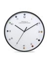 French Connection Elegant Decorative Analog Wall Clock White Dial With Black Case – Size 12 Inches – Fcwc05-A