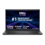 Dell 15, Amd Ryzen 3 7320U Processor (8Gb Ram / 512Gb Ssd/Windows 11 + Office H&S 2024 + M365 / 15.6″(39.62 Cm) Fhd Display / 12 Month Mcafee/Carbon Black Color/ 1.63 Kg Thin & Light Laptop
