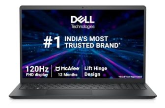 Dell 15, Amd Ryzen 3 7320U Processor (8Gb Ram / 512Gb Ssd/Windows 11 + Office H&S 2024 + M365 / 15.6″(39.62 Cm) Fhd Display / 12 Month Mcafee/Carbon Black Color/ 1.63 Kg Thin & Light Laptop