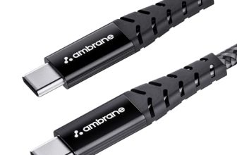 Ambrane Unbreakable 60W Fast Charging 1.5M Braided Type C To Type C Cable For Smartphones, Tablets, Laptops & Other Type C Devices, Pd Technology, 480Mbps Data Sync (Rctt15, Black)