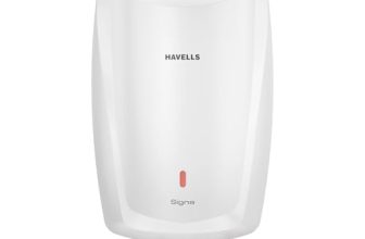 Havells Signa 5 Litre Instant Water Heater(Geyser)| Twin Led Indicator| Rust And Shock Proof Body| Isi Marked| Fire Retardant Power Cord| Warranty: 5 Year On Inner Tank & 2 Year Comprehensive (White)
