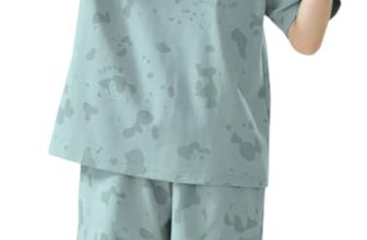 Louis Luxe Womens Night Dress || Short Pyjama Set || Nightsuit || Women Nightwear ||Round Neck Short Sleeve Nightsuit || Loungewear || Everyday Nightdress (Nd-03-Teal-Xl)