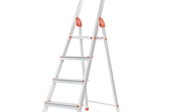 Bathla Prime 4 – Step Foldable Aluminium Ladder For Home With Multi-Utility Support Handle | 5 – Year Manufacturer Warranty | Orange