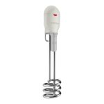Havells Zeta 1500 Watt Immersion Heater | Isi Mark Heavy Duty 3 Pin Moulded Plug, Touch Protection Cover | Waterproof, Heating Indicator, Nickel Plating, Warranty: 2 Year Comprehensive |(Grey) Plastic