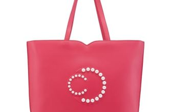 Caprese Pink Cloud Tote Medium Pink Solid Women’S Office Handbag