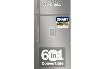 Bosch Max Convert 368L, 3-Star, Inverter Frost Free Double Door Refrigerator With Water Dispenser (Ctc39S03Di, 6-In-1 Convertible, Vitafresh Technology, 2 Cooling System, Shiny Silver)