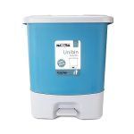 Nayasa Plastic Unibin Square Dustbin| 33 Ltrs | Pedal Dustbin With Lid | Detachable Bin | It Has Handles For Easy Lift | 37 Cm X 38 Cm X 43.5 Cm | Blue