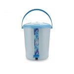 Nayasa Army Pedal Bin- 11.5 Ltrs | Dustbin With Lid | Garbage Waste Bin With Handle | For Kitchen – Bathroom | Strong & Durable | Blue
