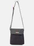 Caprese Fergi Crossbody Large Black Bag For Women Sling Bag(Black, 4.84 L)