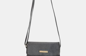 Caprese Fergi Crossbody Large Black Bag For Women Sling Bag(Black, 4.84 L)