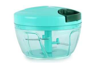 Cello Magic Hand Vegetable Slicer Chopper Small | Multi Utility | 3 Stainless Steel Blades | Vegetable And Fruits | 15 Cuts One Pull | (Blade, Whipper) | 450 Ml| Green