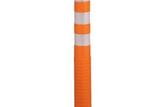 Aktion Safety Flexible Plastic Spring Post Barrier (Orange), (Pack Of 10)