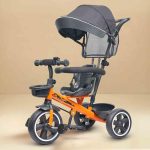 Luusa® Tft Hyper 500 Pro Canopy Plug N Play Tricycle/Baby Tricycle With Parental Control For Age Group 2+ Years Boys/Girls/Carrying Capacity Upto 30-Kgs Proudly Made In India (Orange)