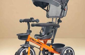 Luusa® Tft Hyper 500 Pro Canopy Plug N Play Tricycle/Baby Tricycle With Parental Control For Age Group 2+ Years Boys/Girls/Carrying Capacity Upto 30-Kgs Proudly Made In India (Orange)