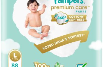 Pampers Premium Care Diaper Pants With 360 Cottony Softness – L(88 Pieces)