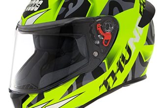 Studds Thunder Full Face Helmet D7 With Clear Visor (Matt Neon Yellow N9, M)