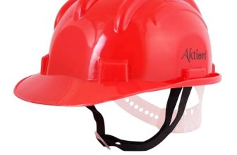 Aktion Ak H11_Red Safety Helmets Nape Type, Is 2925:1984 Color: Red, Pack Of 15