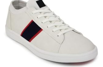 Louis Philippe Men White Lace Up Shoes