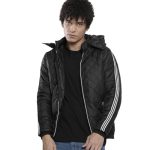 The Indian Garage Co Men Black Slim Fit Solid Puffer Jacket