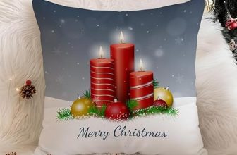 Stitchnest Merry Christmas Printed Poly Cotton Cushion Cover Pack Of 1 (12X12 Inches)