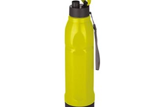 Attro Sky Procool 800 Super Pu Insulated Hot&Cold Water Bottle, Portable&Leak-Proof Flip Top Cap, Easy To Cary Use For Travel, Office, School&Gym, 670Ml – Green, Plastic
