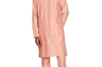 Amazon Brand – Symbol Men’S 41″ Kurta & Churidar Set_Sy-A23-Mna-Fktc-106_Pink_M
