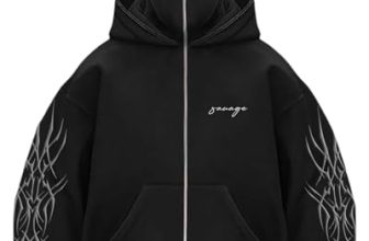 Be Savage Ninja Balaclava Zipper Hoodie Zipper Jacket For Men Winterwear Jackets For Men (Black, L)